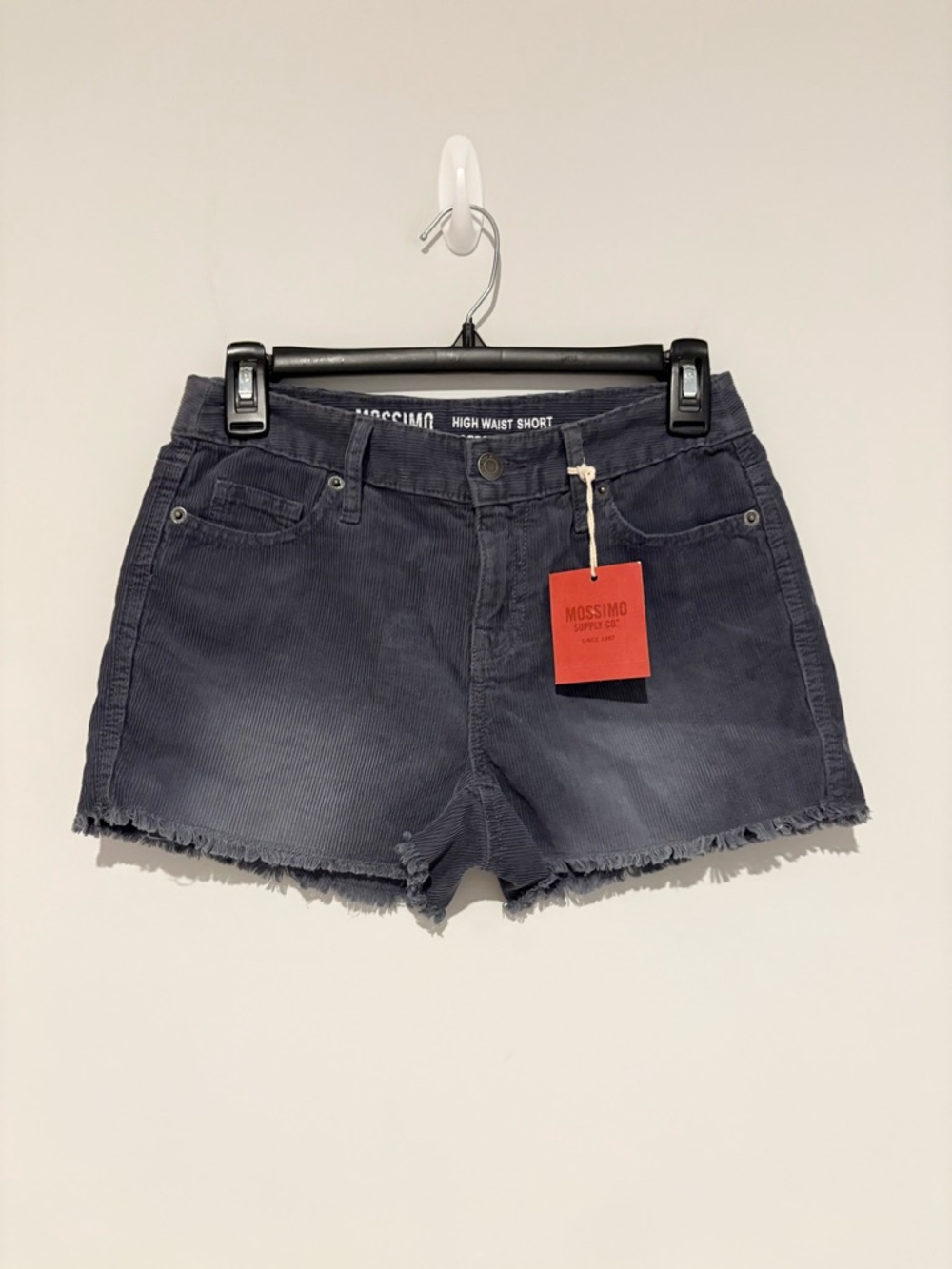 Mossimo high waist corduroy raw hem shorts Smokey lilac grey size 00